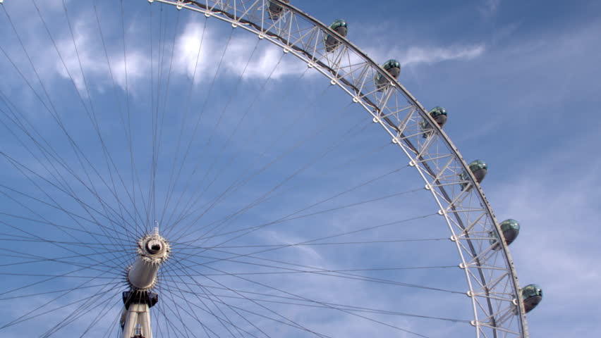 LONDON, UK - OCTOBER 11, 2011: Close up of London Eye from low angle in London,