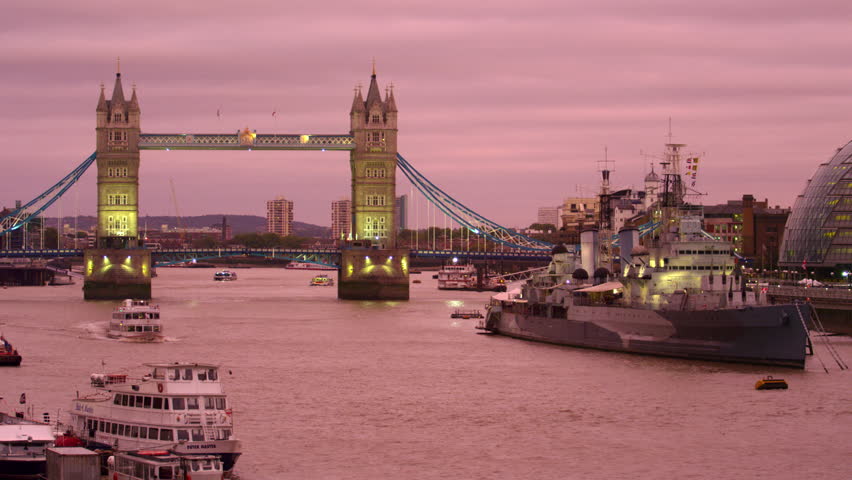 LONDON, UK - OCTOBER 10, 2011: Tower Bridge twilight