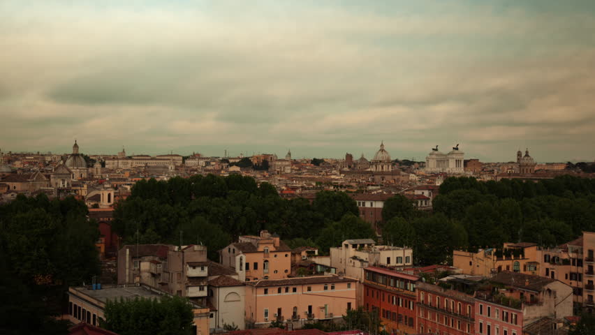 Time-lapse of Rome skyline