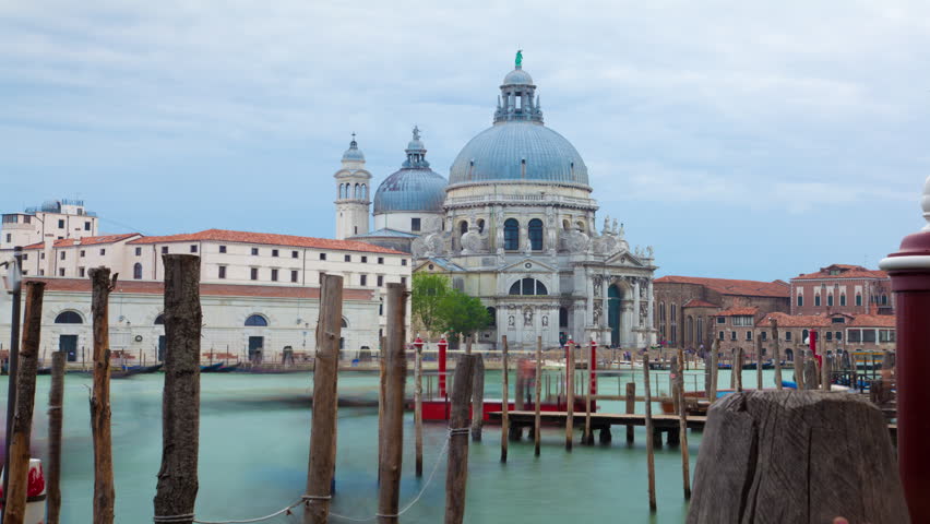 Time-lapse of Santa Maria della Salute from Piazza San Marco