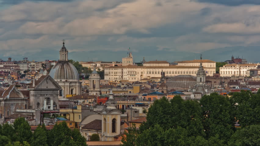 Time lapse of the Rome cityscape