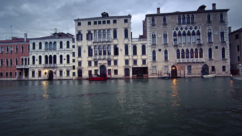 Gothic Venetian buildings on the Grand Canal