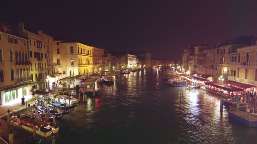 Grand Canal lights at night