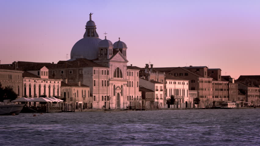 Panning shot of Baur Palladio Hotel and Piazza San Marco