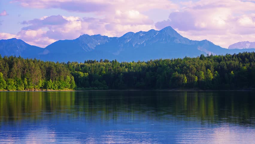 Summer Mountain Lake Landscape Forstsee Austria Stock Footage Video 100 Royalty Free 5808623 Shutterstock