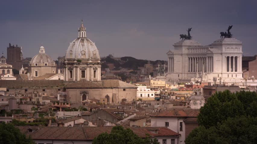Time lapse of domes and Altare della Patria