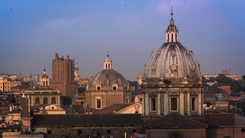 Dome of the Sant Andrea della Valle and other domes and buildings