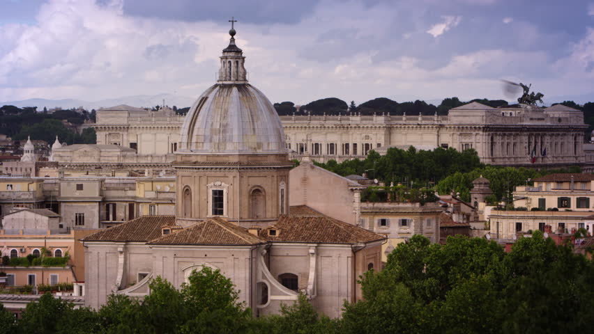 Roman rooftops featuring Sant Agnese in Agone