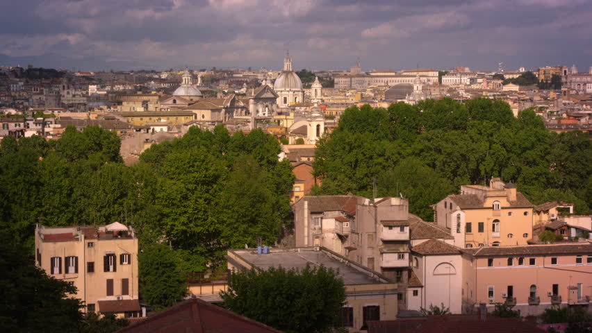Panoramic shot of Rome skyline