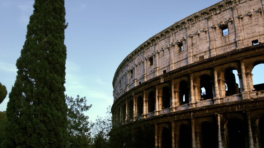 Taller side of Colosseum exterior