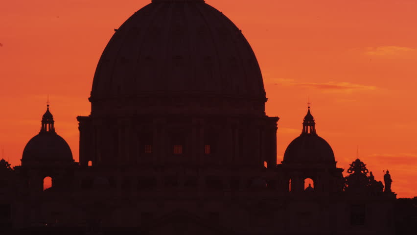 Three domes of St Peters Basilica