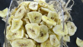 Dried Banana Chips (loopable video)
