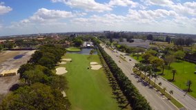Doral Golf Course Miami aerial video
