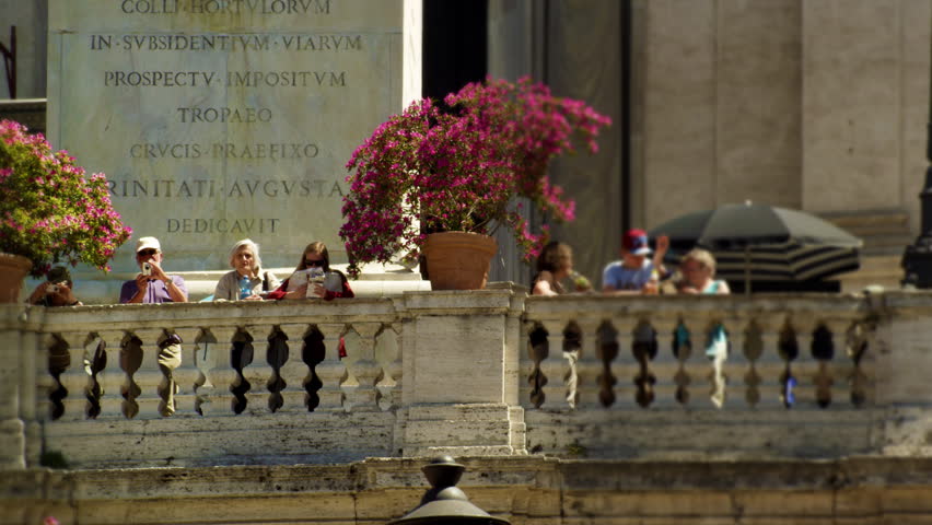 ROME, ITALY - MAY 5, 2012: Slow motion footage of balcony in front of the