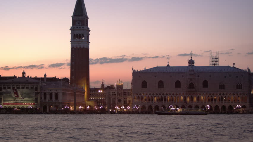 VENICE, ITALY - MAY 3, 2012: Focus racking shot of Piazza San Marco and the