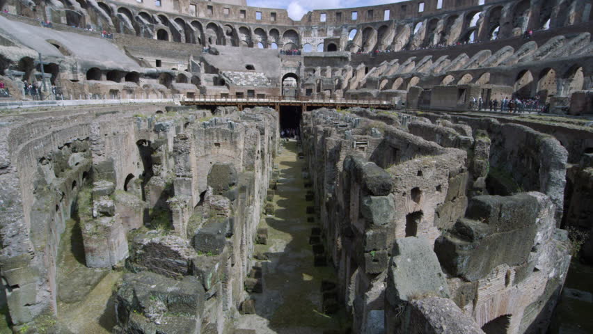 ROME, ITALY - MAY 6, 2012: Still shot straight down the middle of the arena in