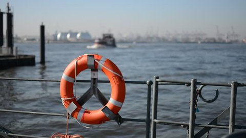 live-safer with river Elbe in Hamburg harbour