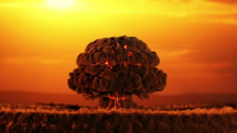 CG of a nuclear blast (concept) in slow motion 