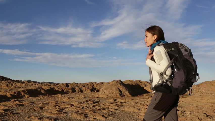female hiking