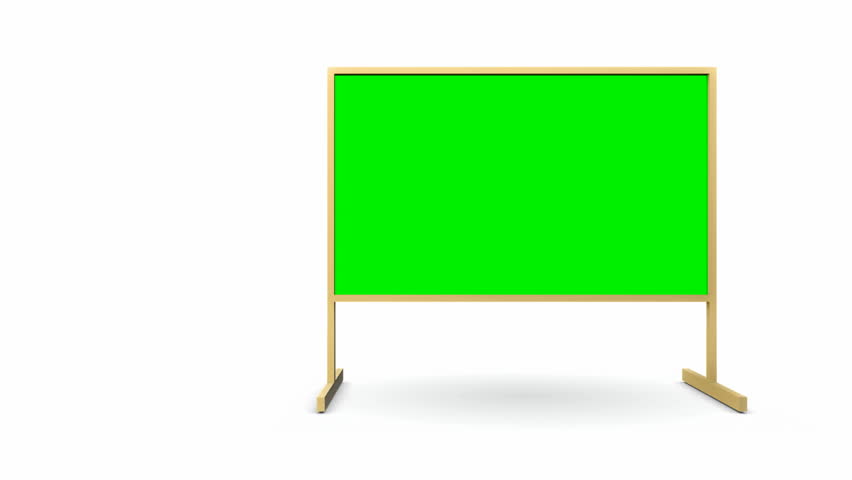 Educator Pointing to Chalk Board  with Green Screen HD1080