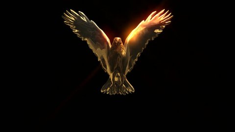Golden Eagle flap wings