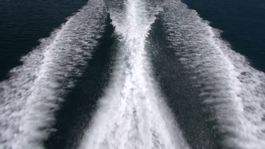 wake behing boat, tahiti, pacific ocean