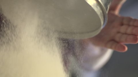 sifting flour stock footage