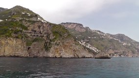 Sailing along Amalfi coast in Italy, one of the most beautiful places in the world.