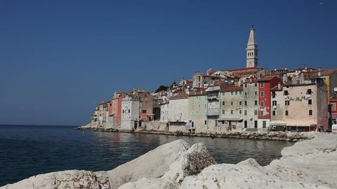 Town of Rovinj on the Croatian Adriatic coast. 