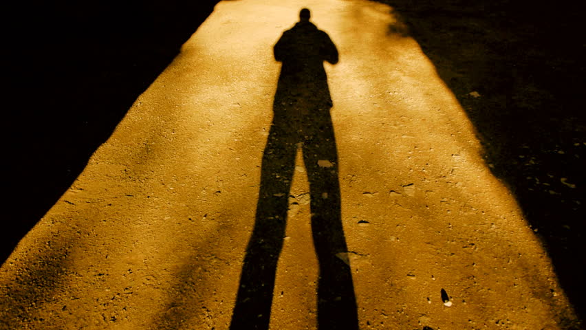 Walking Man Male Silhouette. Shadow Stock Footage Video (100% Royalty ... Silhouette Man Walking Tunnel