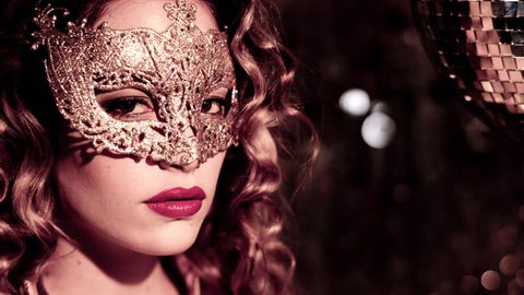 beautiful sexy female with venetian carnival mask. Useful for parties, clubs and events
