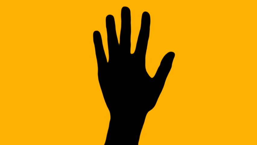 Hand Waving Silhouette Orange Stock Footage Video 100 Royalty Free Shutterstock