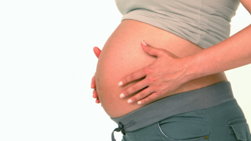 Pregnant Woman Rubbing Her Belly Slow Stock Footage Video 100 Royalty Free 5916485 Shutterstock 