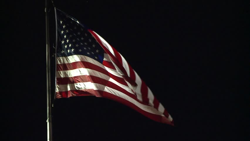American Flag Usa Dramatic Lite Stock Footage Video 100 Royalty Free