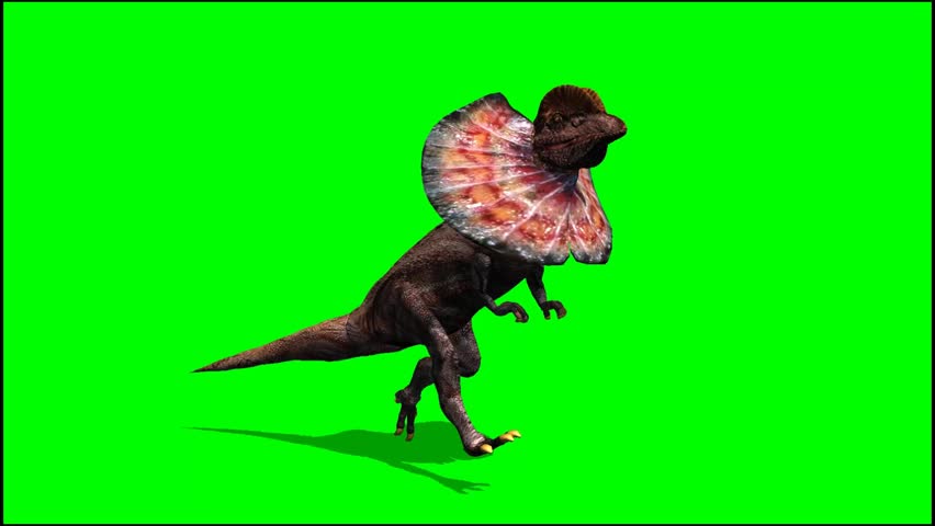 green dilophosaurus