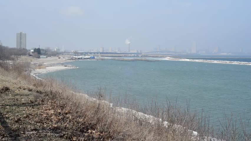 Lake Michigan and Milwaukee Downtown