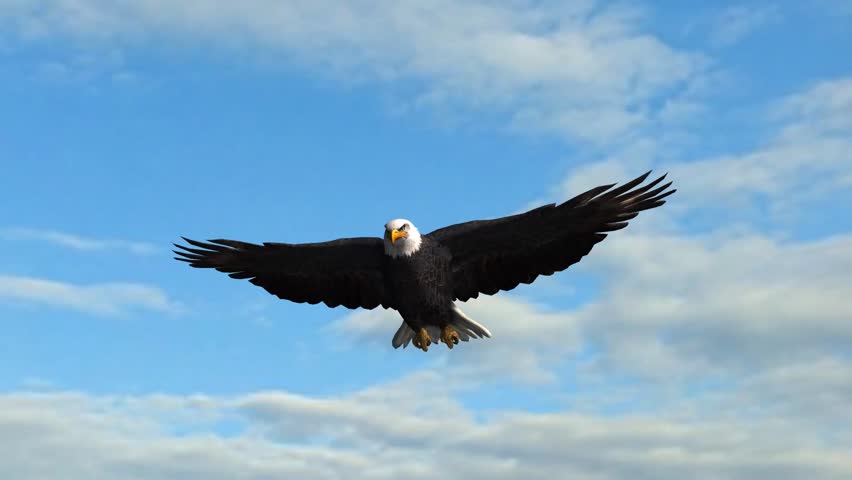 Bald Eagle flys in the sky | Shutterstock HD Video #5938583