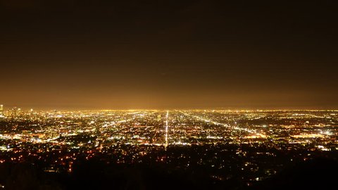 Los Angeles Night View 53 Zoom Out Timelapse Traffic
