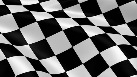 Chequered flag waving in the wind. Part of a series. 4K resolution (4096x2304).