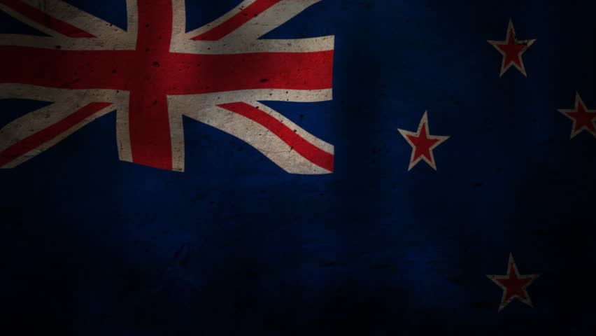 flag of new Zealand waving, computer generated image