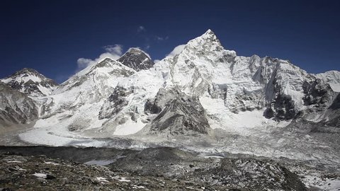 Everest, Nuptse and Lhotse mountains (view from Kala Patthar), Himalaya, Nepal.