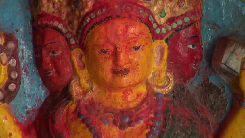 hindu hinduism gods in old town yard, Katmandu, Nepal

