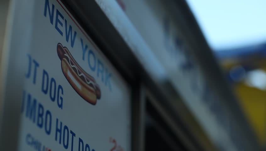 Hot Dog Stand. Close up of the hot dog stand.