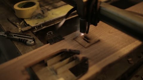 Laser cutting machine for wood
