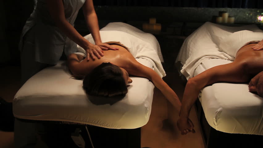tracking shot couple getting massage spa Stock Footage Video (100% Royalty-...