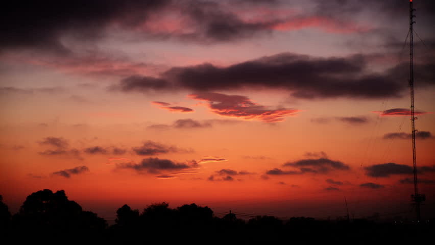 Timelapse Sunset 19 Clouds and Tower