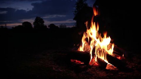 Campfire wide shot