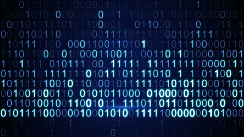 Digital Binary Data Scan Loop Stock Footage Video (100% Royalty-free