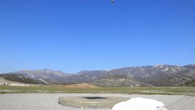 Parachutist landing, Grobnik airport, Rijeka, Croatia