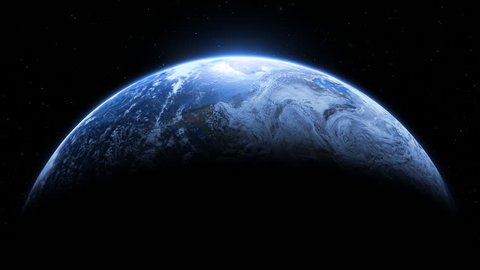 Planet Earth Realistic Full Frame Loop with Stars - Maps courtesy of NASA